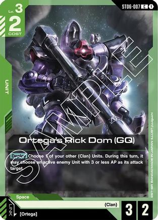 Ortega's Rick Dom (GQ) (ST06-007) - Starter Deck 06 Clan Unity