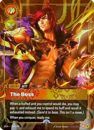 Sett - The Boss (269/298) - Riftbound Organized Play Promotional Cards Foil