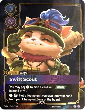 Teemo - Swift Scout (263/298) - Riftbound Organized Play Promotional Cards Foil