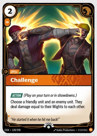 Challenge (128/298) - Riftbound Organized Play Promotional Cards Foil