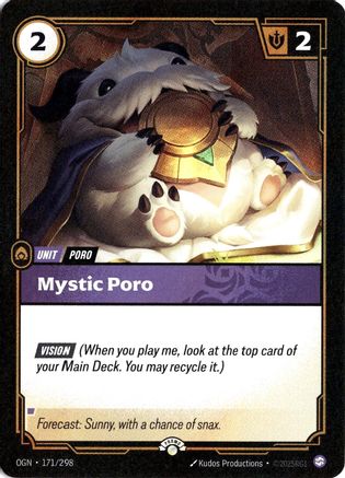 Mystic Poro (171/298) - Riftbound Organized Play Promotional Cards Foil