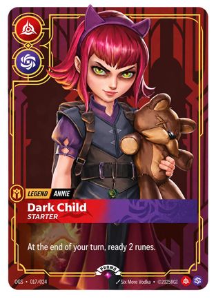 Annie - Dark Child (017/024) - Riftbound Organized Play Promotional Cards Foil