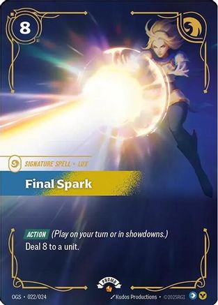 Final Spark (022/024) - Riftbound Organized Play Promotional Cards Foil