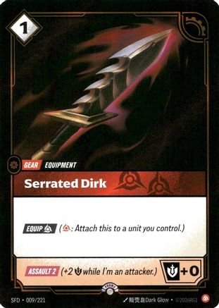 Serrated Dirk (009/221) - Riftbound Organized Play Promotional Cards Foil