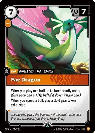 Fae Dragon (101/221) - Riftbound Organized Play Promotional Cards Foil
