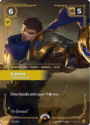 Garen - Commander (013/024) - Riftbound Organized Play Promotional Cards Foil