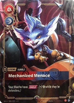 Rumble - Mechanized Menace (Metal) (Prize Wall) (181/221) - Riftbound Organized Play Promotional Cards