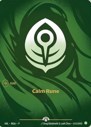 Calm Rune (R02c) (R02c) - Riftbound Organized Play Promotional Cards