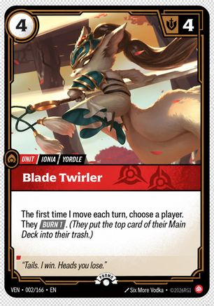 Blade Twirler (002/166) - Riftbound Organized Play Promotional Cards Foil