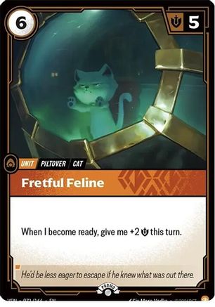 Fretful Feline (071/166) - Riftbound Organized Play Promotional Cards Foil