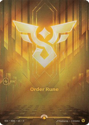 Order Rune (Vendetta) (R06b) - Riftbound Organized Play Promotional Cards Foil