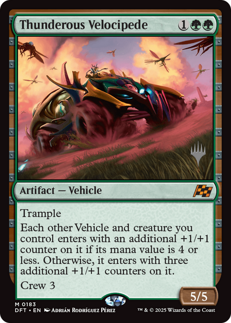 Thunderous Velocipede (PPDFT-183) [Promo Pack: Aetherdrift] Foil