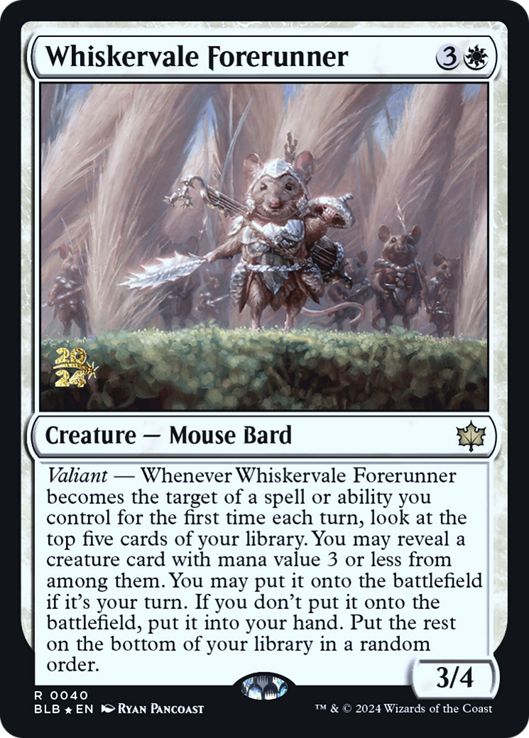Whiskervale Forerunner (PRE-040) [Bloomburrow Promos] Foil