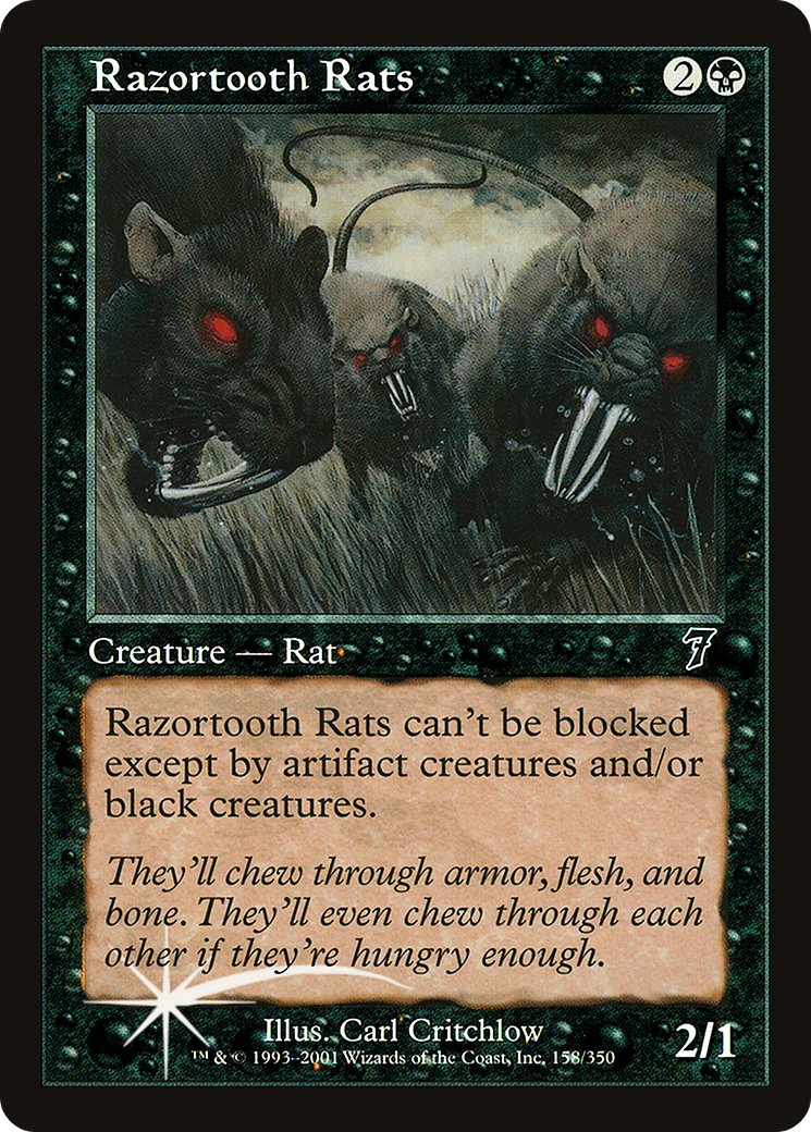 Razortooth Rats (7ED-158) [7th Edition] Foil