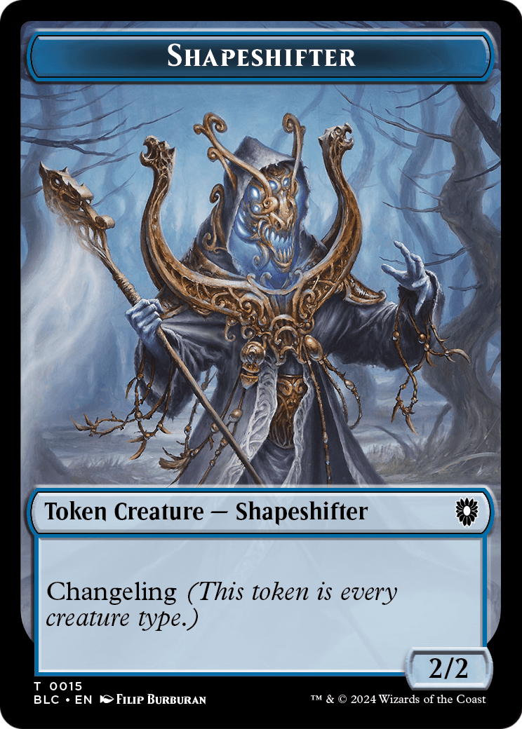 Shapeshifter (TBLC-015) [Bloomburrow Commander Tokens] Foil