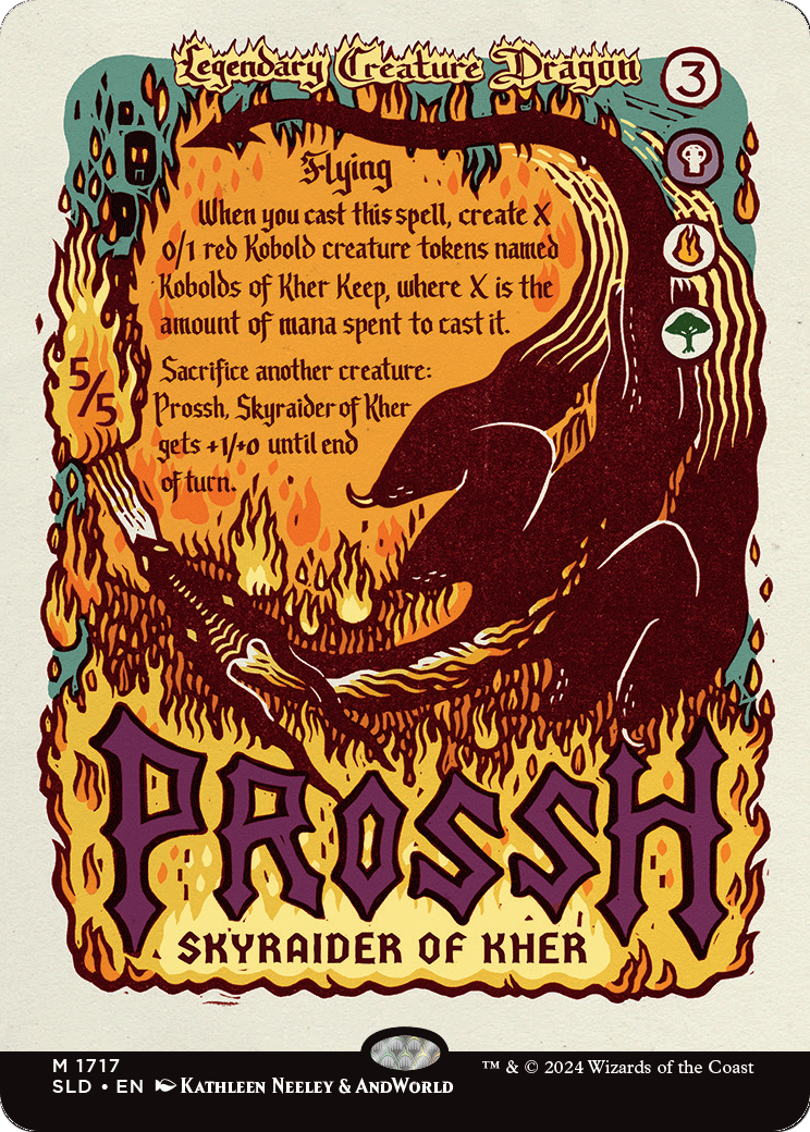 Prossh, Skyraider of Kher (SLD-1717) (Borderless) [Secret Lair Drop]