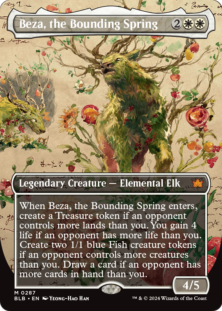 Beza, the Bounding Spring (Borderless) (BLB-287) [Bloomburrow] Foil