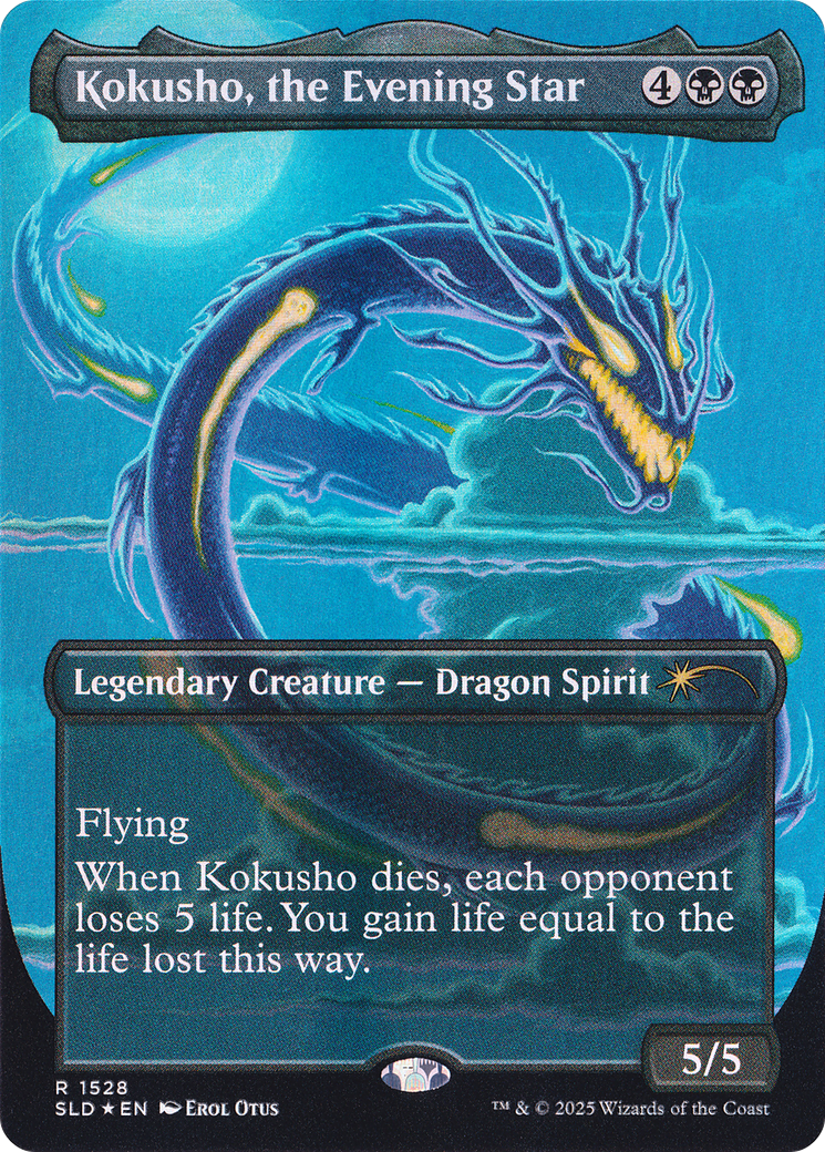 Kokusho, the Evening Star (Rainbow Foil) (SLD-1528) (Borderless) [Secret Lair Drop] Foil