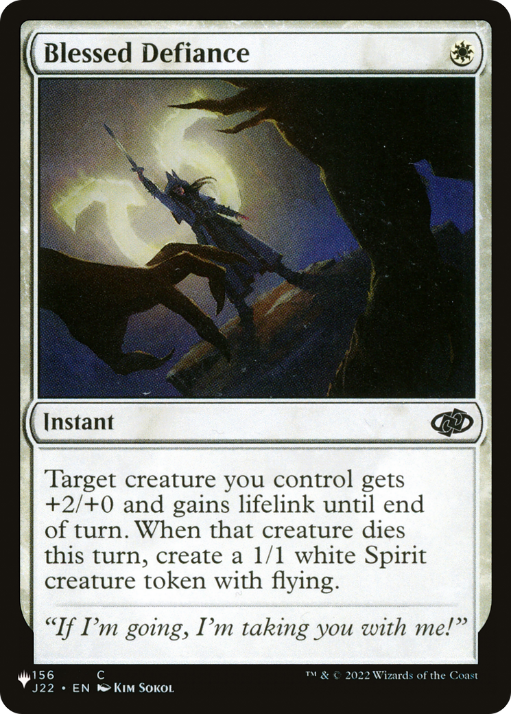 Blessed Defiance (LIST-156/051) [The List]