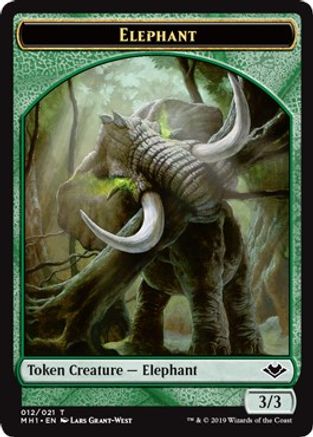 Elephant // Spirit Double-Sided Token (MH1-12 // 16) [Modern Horizons]