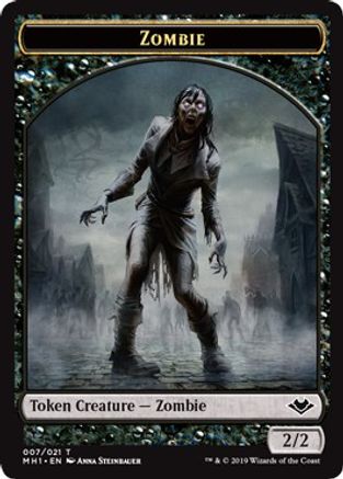 Zombie // Emblem - Serra the Benevolent Double-Sided Token (MH1-7 // 20) [Modern Horizons]