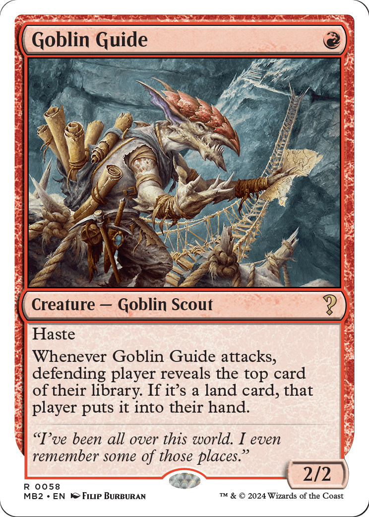 Goblin Guide (White Border) (MB2-058) [Mystery Booster 2]