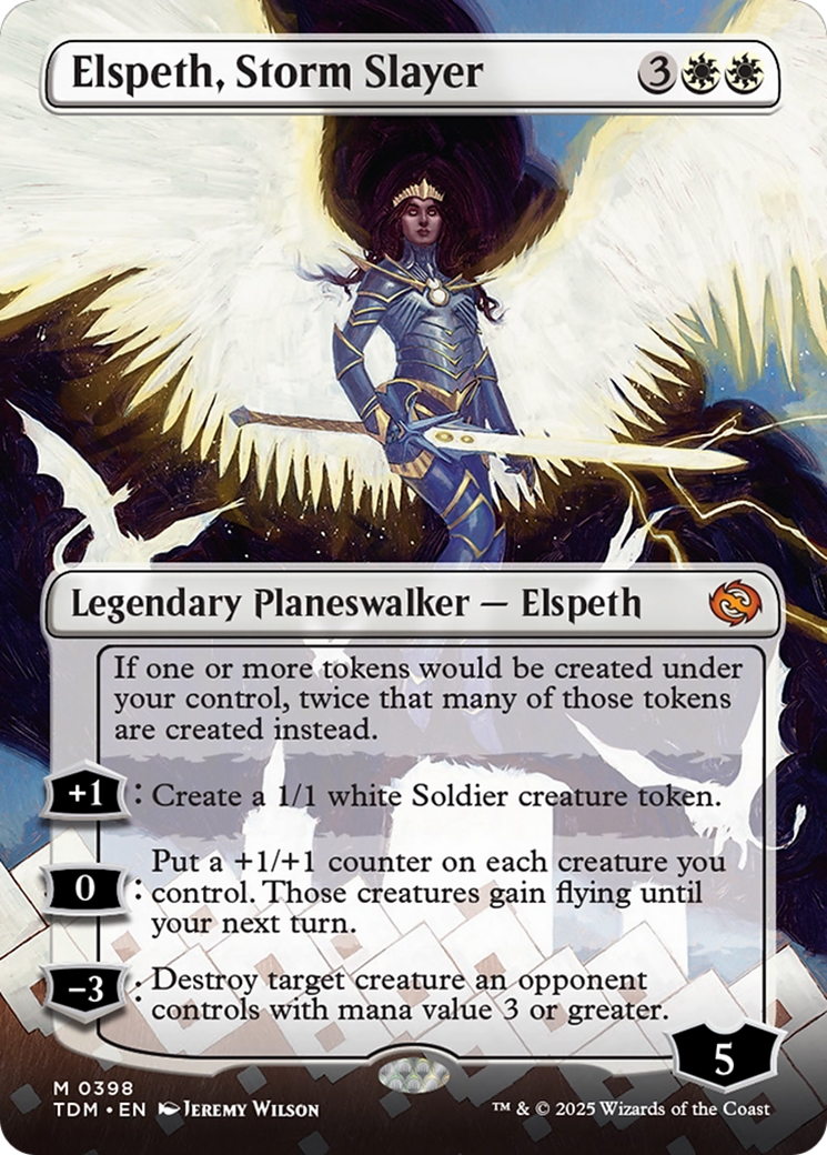 Elspeth, Storm Slayer (Borderless) (TDM-398) [Tarkir: Dragonstorm]