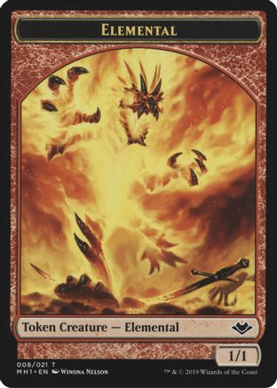 Elemental (008) // Emblem - Serra the Benevolent Double-Sided Token (MH1-8 // 20) [Modern Horizons]