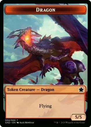 Dragon (002) // Zombie Double-Sided Token (GN2-2 // 6) [Magic Game Night 2019]