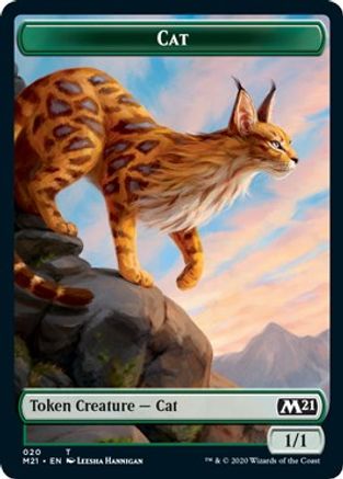 Cat (020) // Zombie Double-sided Token (M21-020) [Core Set 2021] Foil