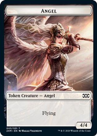 Angel // Saproling Double-Sided Token (2XM-3 // 17) [Double Masters] Foil
