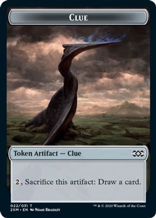 Clue // Plant Double-Sided Token (2XM-22 // 16) [Double Masters] Foil