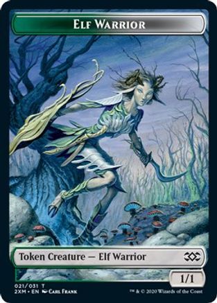 Elf Warrior // Germ Double-Sided Token (2XM-21 // 10) [Double Masters] Foil
