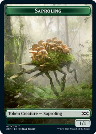 Saproling // Servo Double-Sided Token (2XM-17 // 25) [Double Masters] Foil