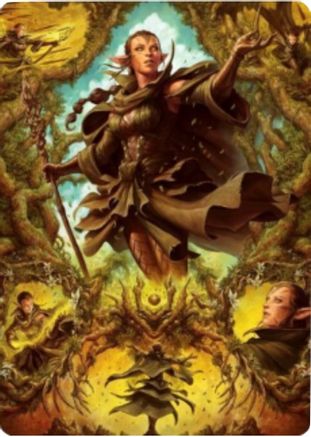 Nissa of Shadowed Boughs Art Card (6/81) (ASZNR-006) [Art Series: Zendikar Rising]
