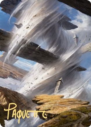 Plains Art Card (8/81) (Gold-Stamped Signature) (ASZNR-008) [Art Series: Zendikar Rising]