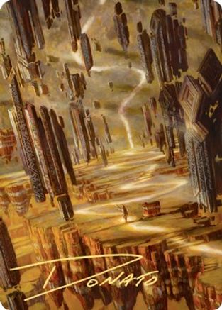 Brightclimb Pathway Art Card (Gold-Stamped Signature) (ASZNR-023) [Art Series: Zendikar Rising]