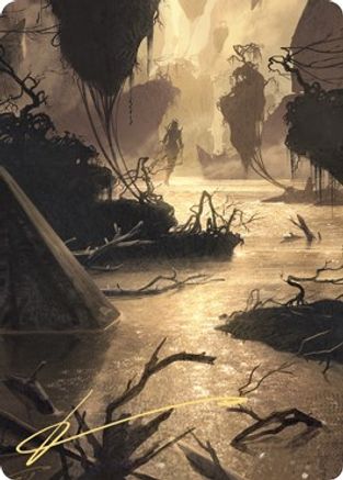 Murkwater Pathway Art Card (Gold-Stamped Signature) (ASZNR-026) [Art Series: Zendikar Rising]