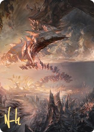 Needleverge Pathway Art Card (Gold-Stamped Signature) (ASZNR-027) [Art Series: Zendikar Rising]
