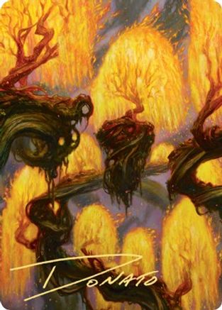 Grove of the Burnwillows Art Card (Gold-Stamped Signature) (ASZNR-034) [Art Series: Zendikar Rising]