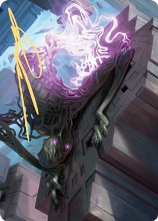Skyclave Shade Art Card (Gold-Stamped Signature) (ASZNR-061) [Art Series: Zendikar Rising]