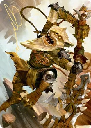 Teeterpeak Ambusher Art Card (Gold-Stamped Signature) (ASZNR-067) [Art Series: Zendikar Rising]