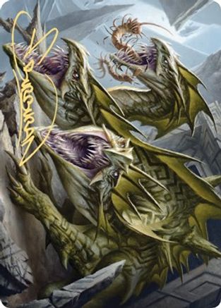 Grakmaw, Skyclave Ravager Art Card (Gold-Stamped Signature) (ASZNR-076) [Art Series: Zendikar Rising]
