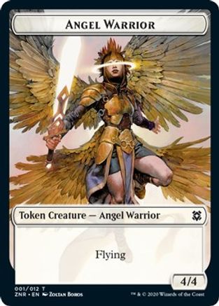 Angel Warrior // Insect Double-sided Token [Zendikar Rising] Foil