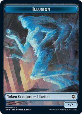Illusion // Plant Double-sided Token [Zendikar Rising] Foil