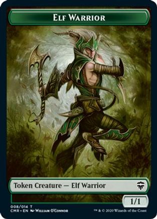 Elf Warrior // The Monarch Double-Sided Token (CMR-8 // 14) [Commander Legends] Foil