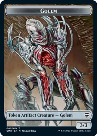 Golem // Thrull Double-Sided Token (CMR-9 // 5) [Commander Legends] Foil