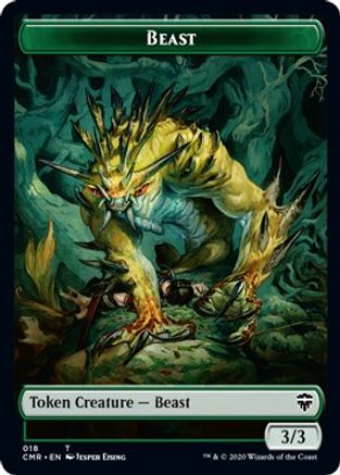 Beast (018) // Beast (019) Double-Sided Token (CMR-18 // 19) [Commander Legends]
