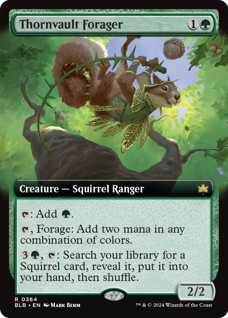 Thornvault Forager (Extended Art) (BLB-364) [Bloomburrow] Foil