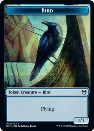 Bird (005) // Soldier Double-Sided Token (KHC-5 // 4) [Commander: Kaldheim]